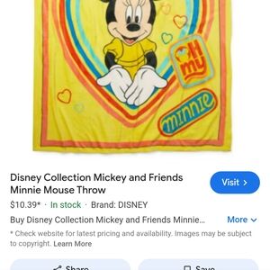 Disney brand Minnie mouse blanket